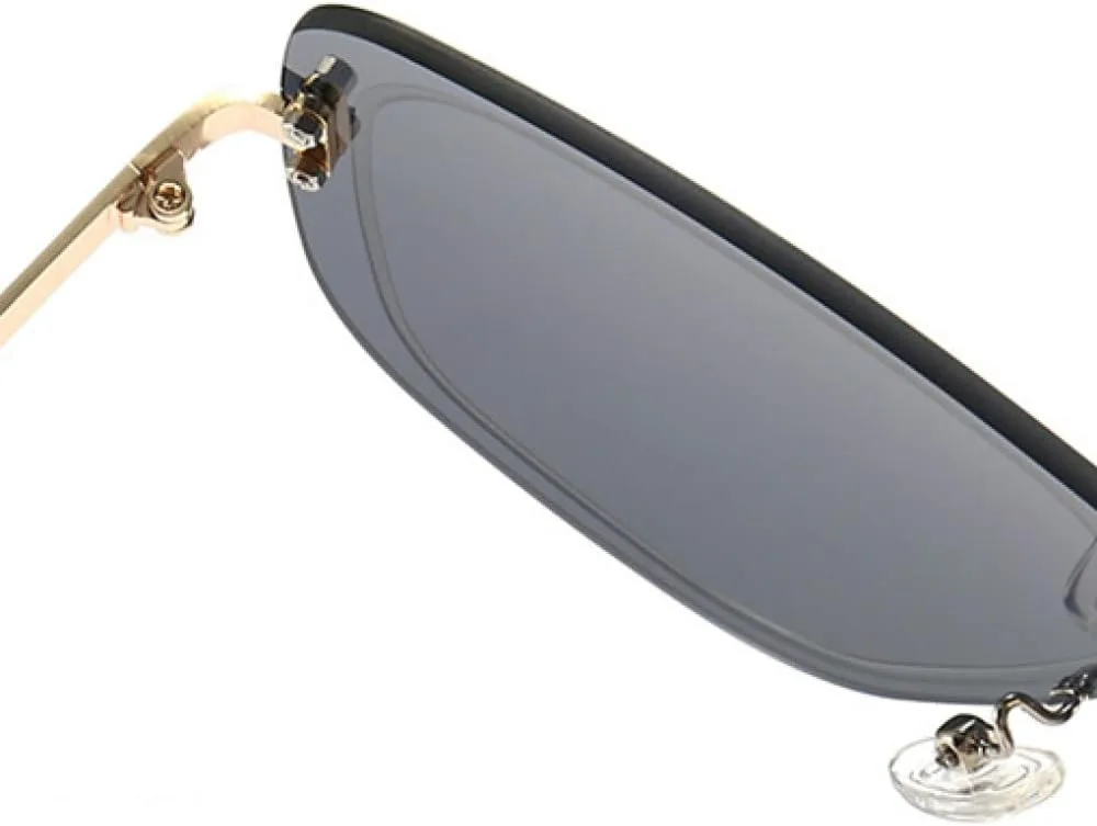 

Солнцезащитные очки Clear Shades Vintage без оправы для женщин, модные солнцезащитные очки в металлической оправе для мужчин и женщин, очки для путешествий MTZJH, C7