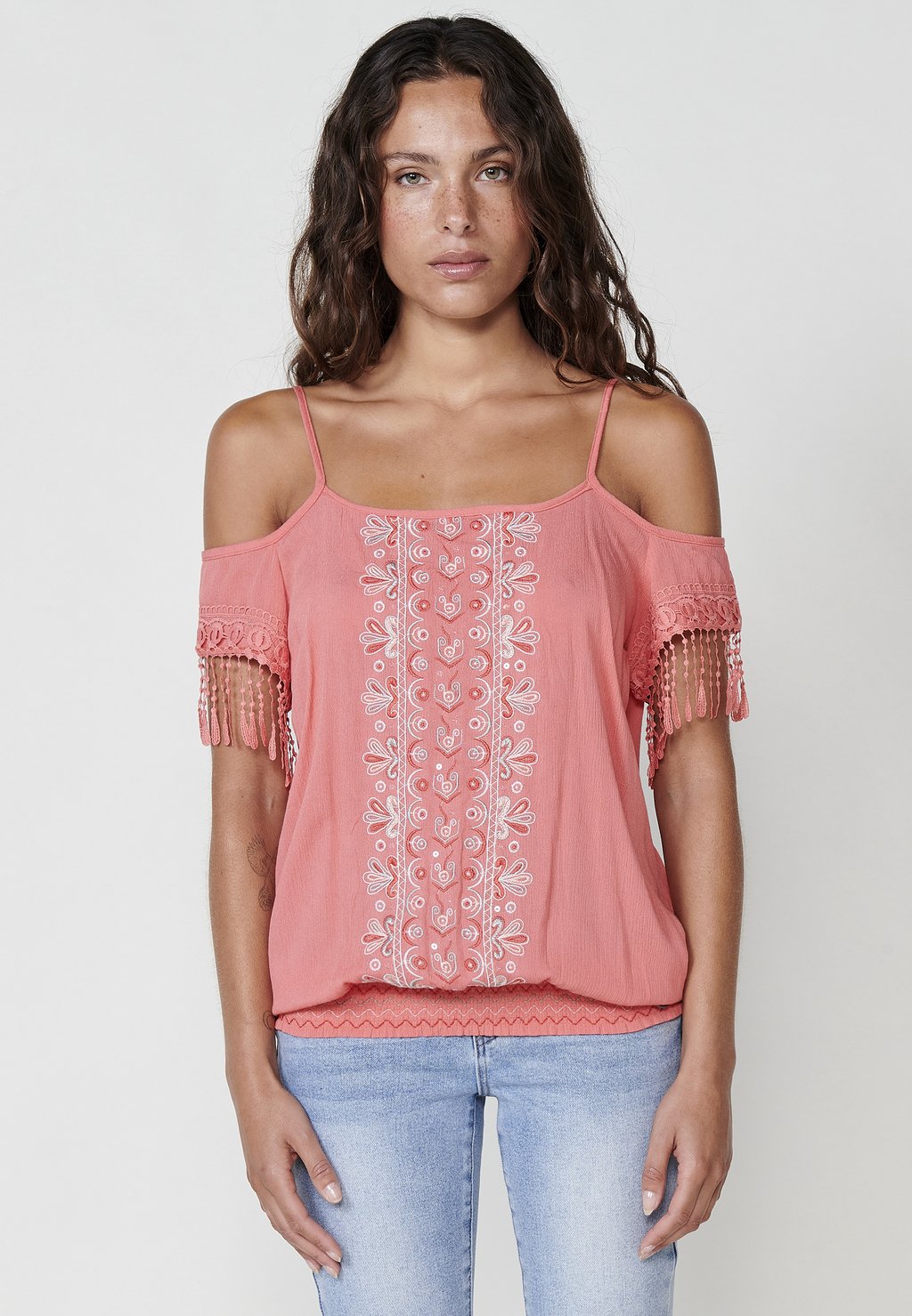

Блуза OFF-SHOULDER Koroshi, коралловый