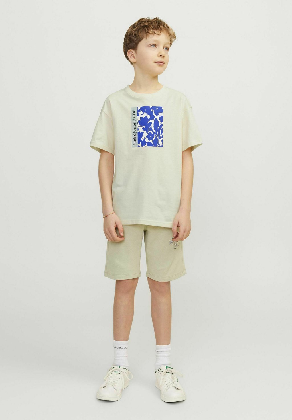 

Футболка с принтом Jack & Jones Junior, бежевый