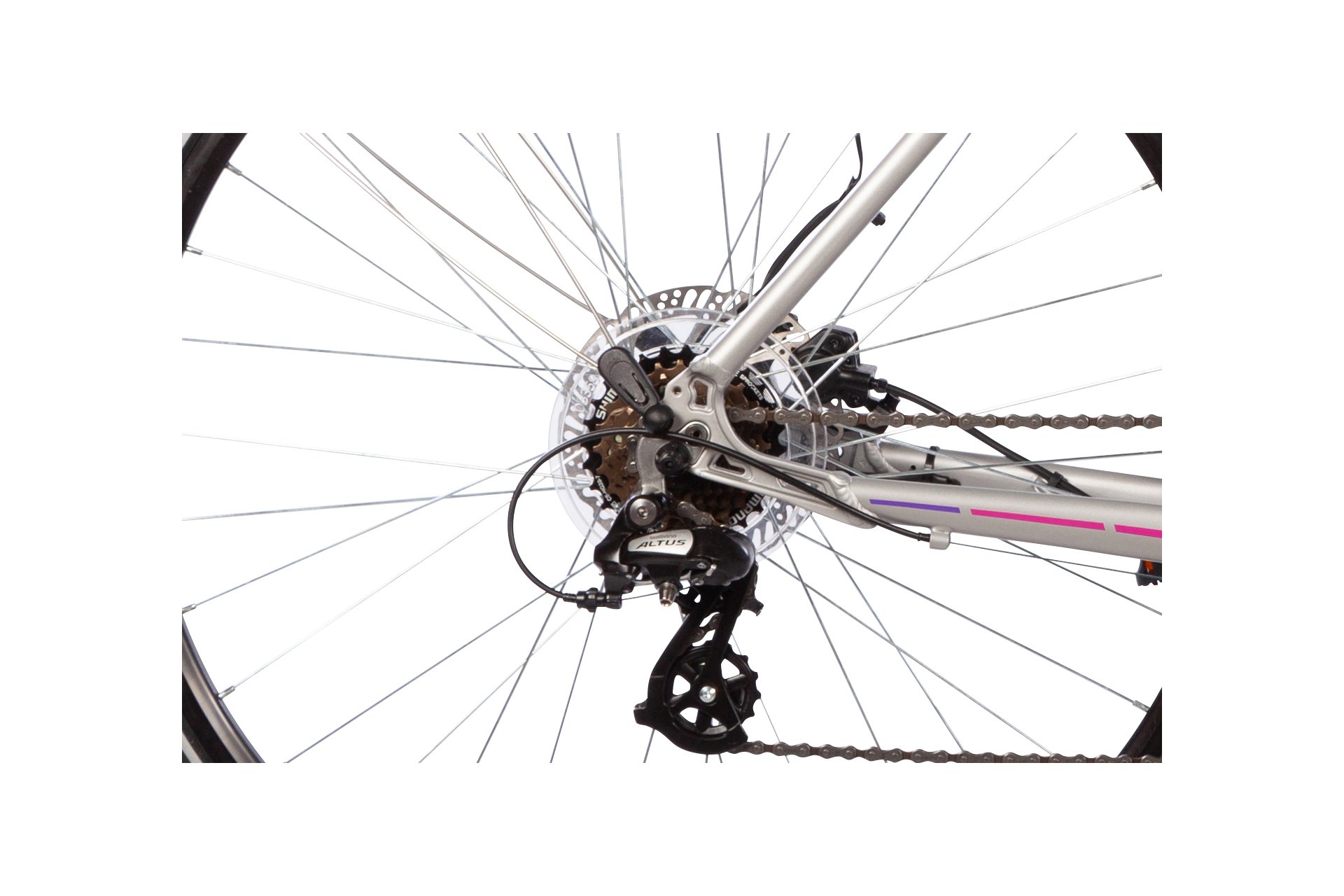 Кроссовый велосипед Lakes Preload 110 - 28 дюймов - Damen Sport - 2024, цвет Grau|midgrey darksilver pink — фото 3