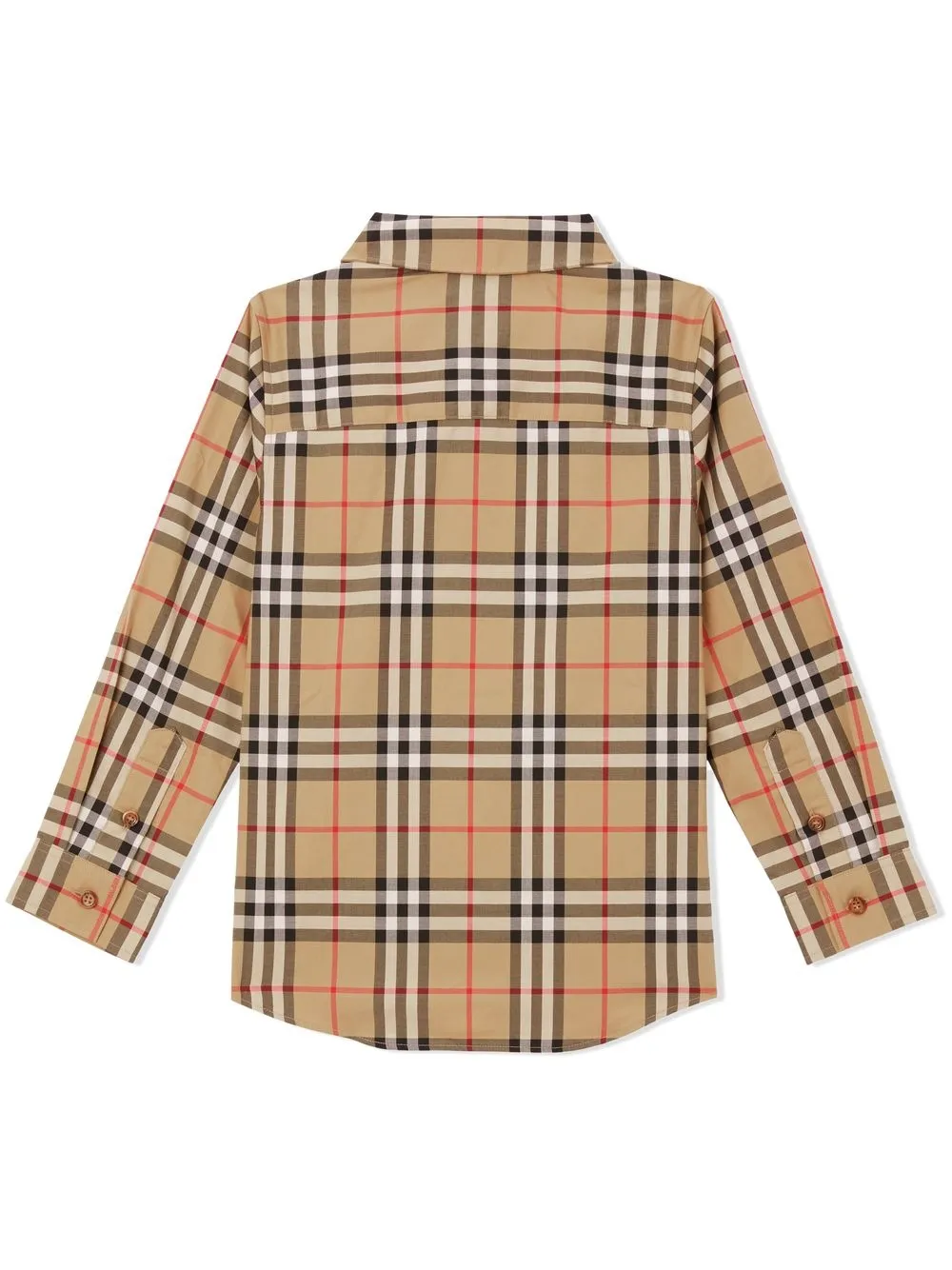 Рубашка в клетку Vintage Check с длинными рукавами BURBERRY KIDS, нейтральный — фото 2