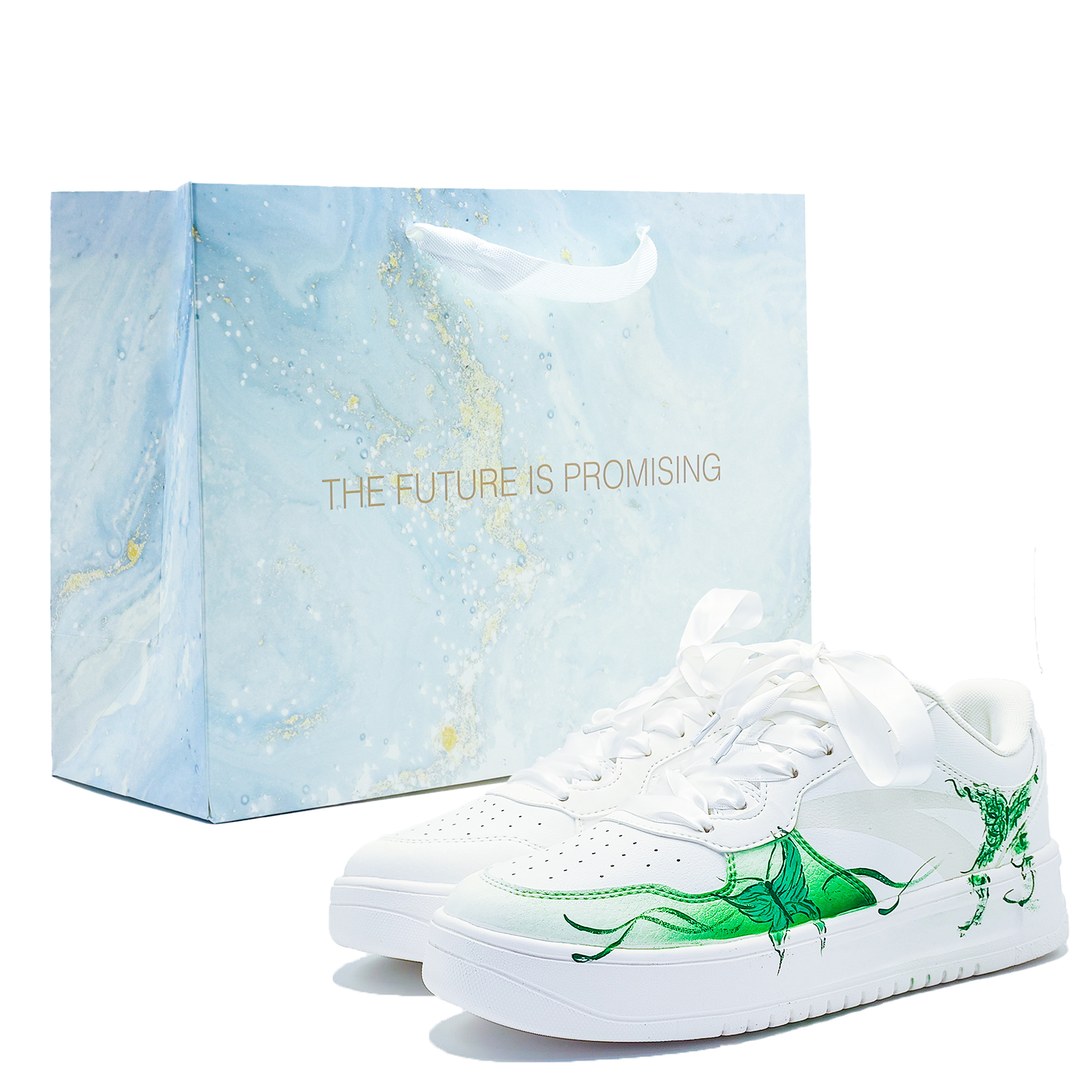 

ANTA Комфортные противоскользящие амортизирующие низкие кроссовки для скейтбординга мужские, белые, зеленые