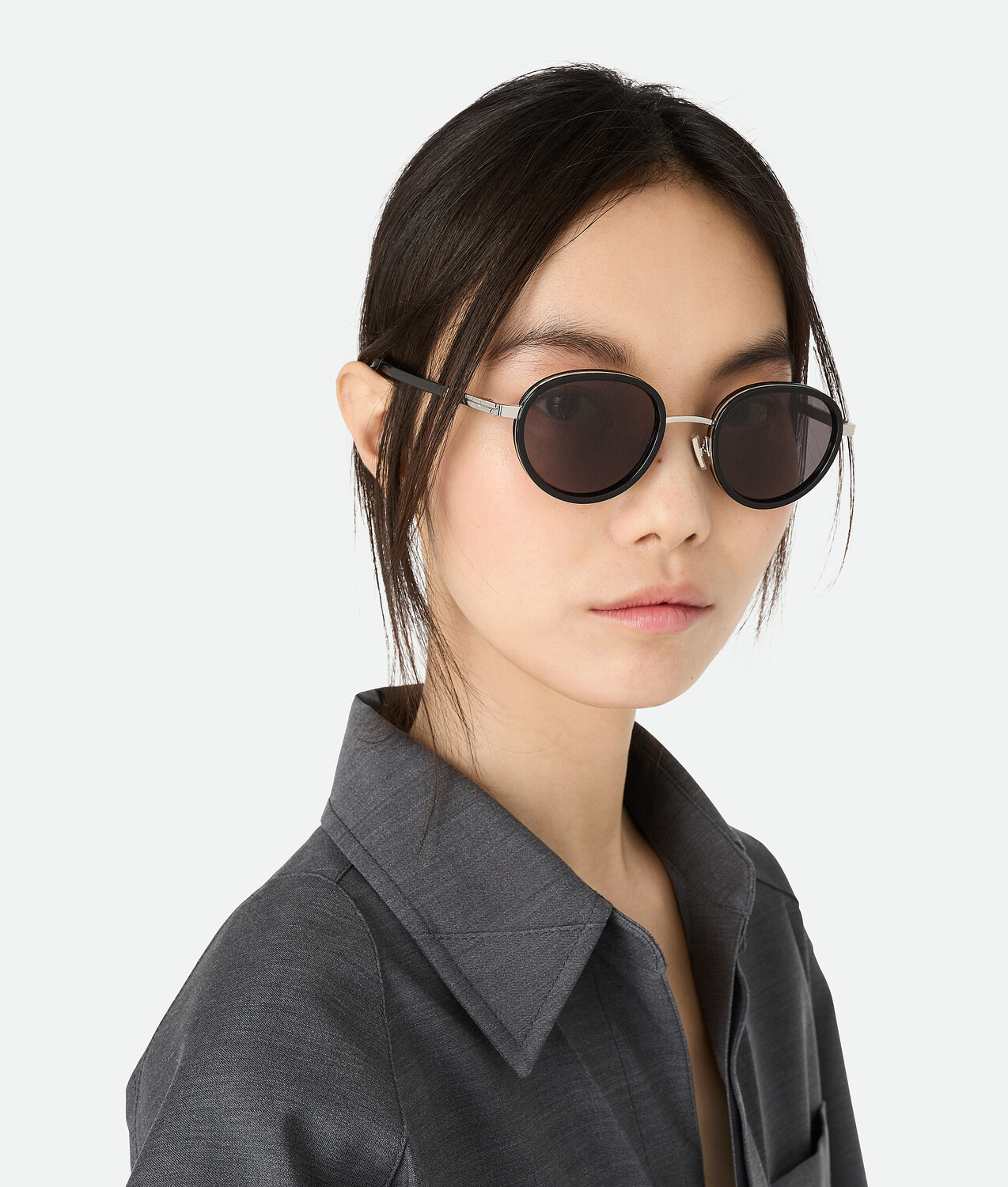 Forte panthos sunglasses BOTTEGA VENETA, черный/серый — фото 2