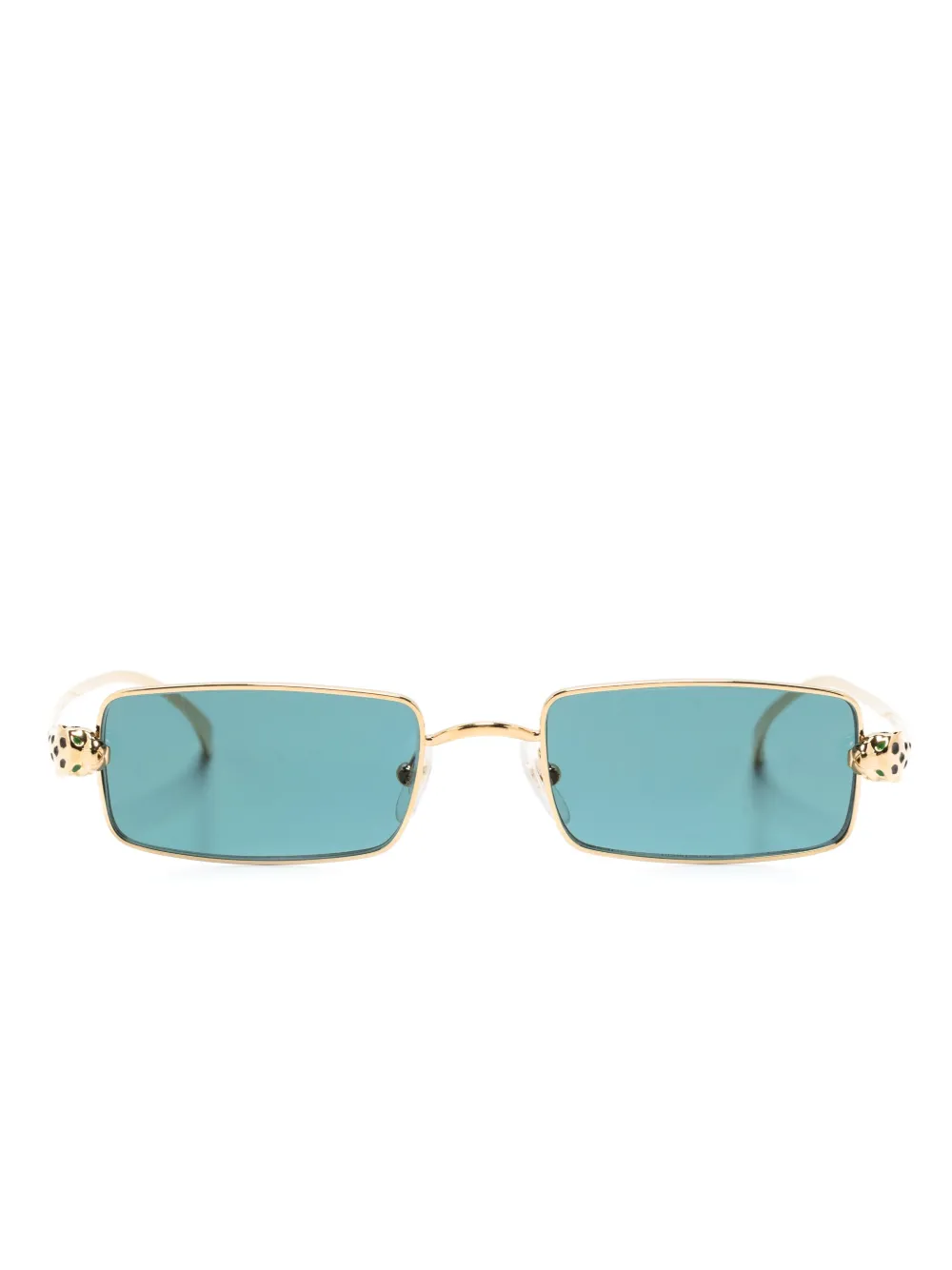 

Солнцезащитные очки в прямоугольной оправе Cartier Eyewear, золотой