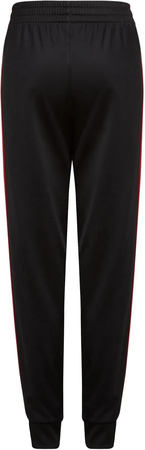 Детские спортивные штаны Adidas Iconic Tricot, Black Red Core — фото 3