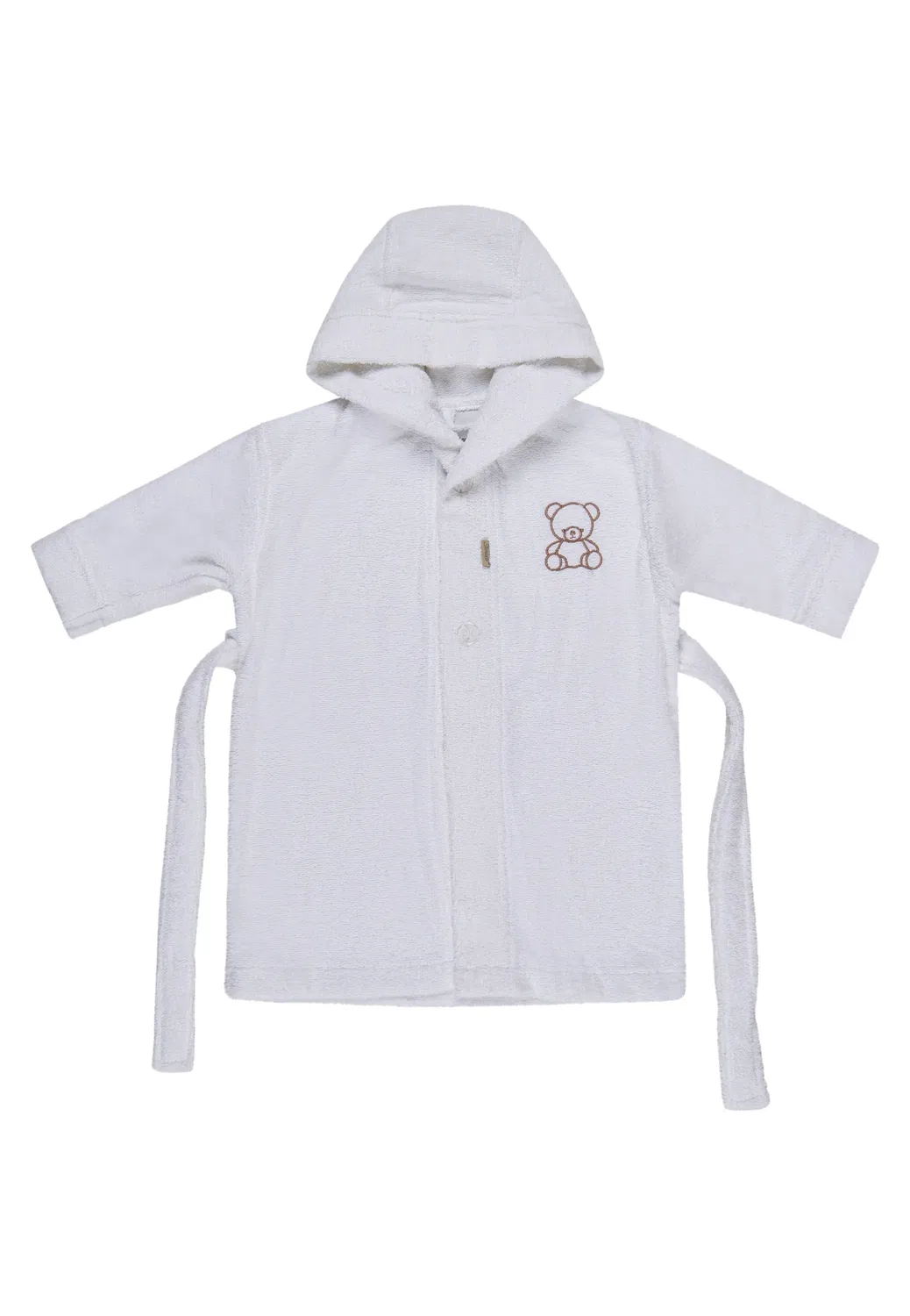 Банный халат из хлопка, Sterntaler, белый — фото 3