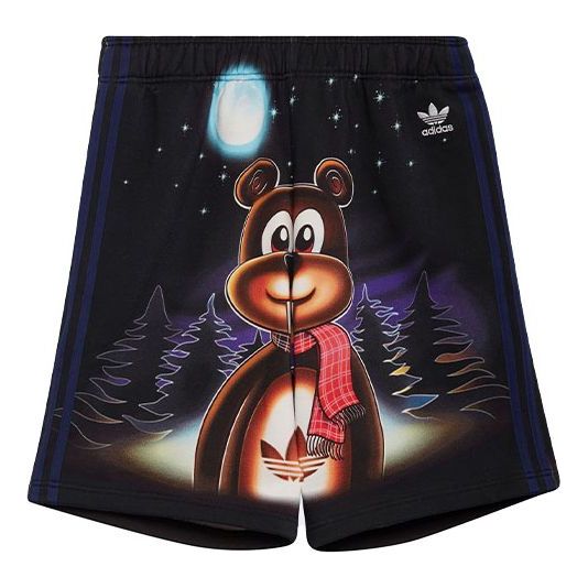 

Шорты adidas originals x Kerwin Frost Crossover Cartoon Printing Loose Sports Shorts Black HG8777