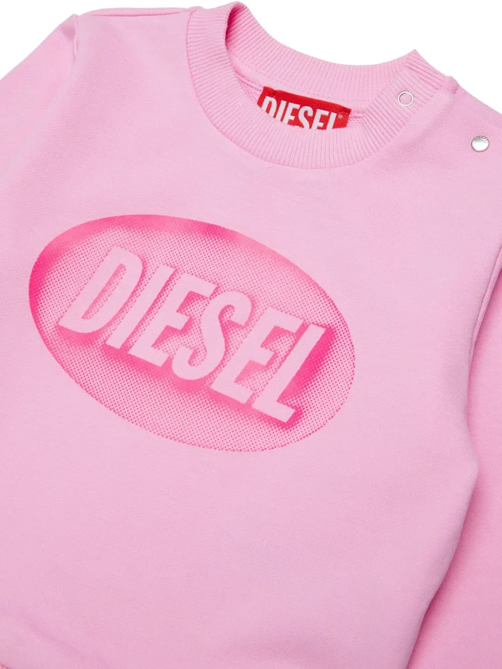 Свитшот с логотипом Diesel Kids, розовый — фото 3