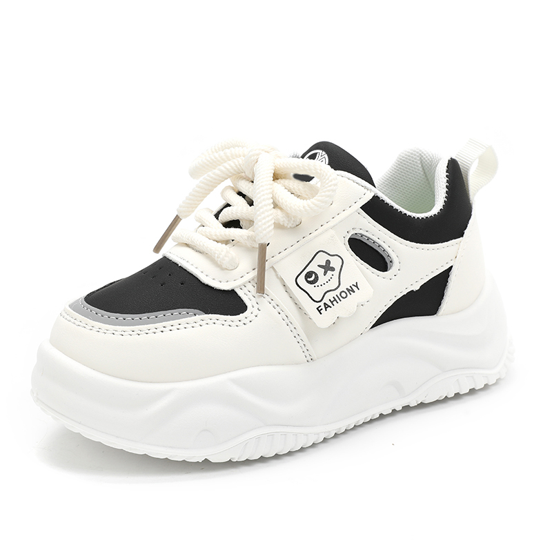 

Нескользящие, износостойкие, дышащие низкие детские кроссовки для скейтбординга. Yi Jiabao, черный