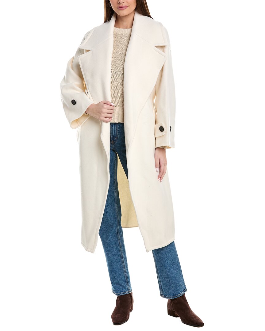 

Свитер Reiss Helena из смеси шерсти и кашемира с потайным швом, цвет ecru