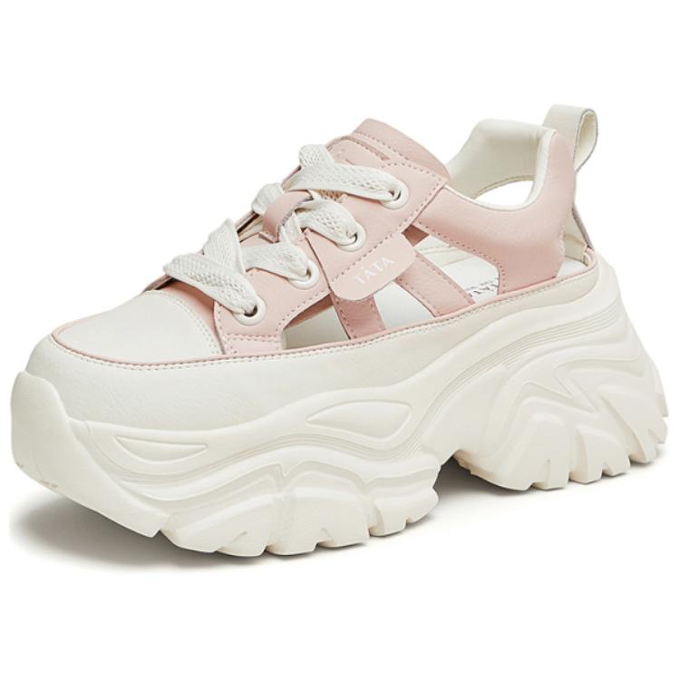 TATA Женские сандалии с одной лямкой розовые и экрю, цвет Pink/Ecru — фото 2