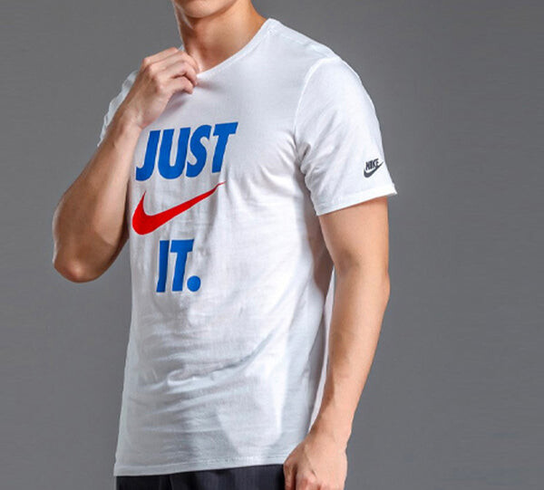 Футболка спортивная одежда как спортивная одежда lucky tee мужчины Nike, белый — фото 4