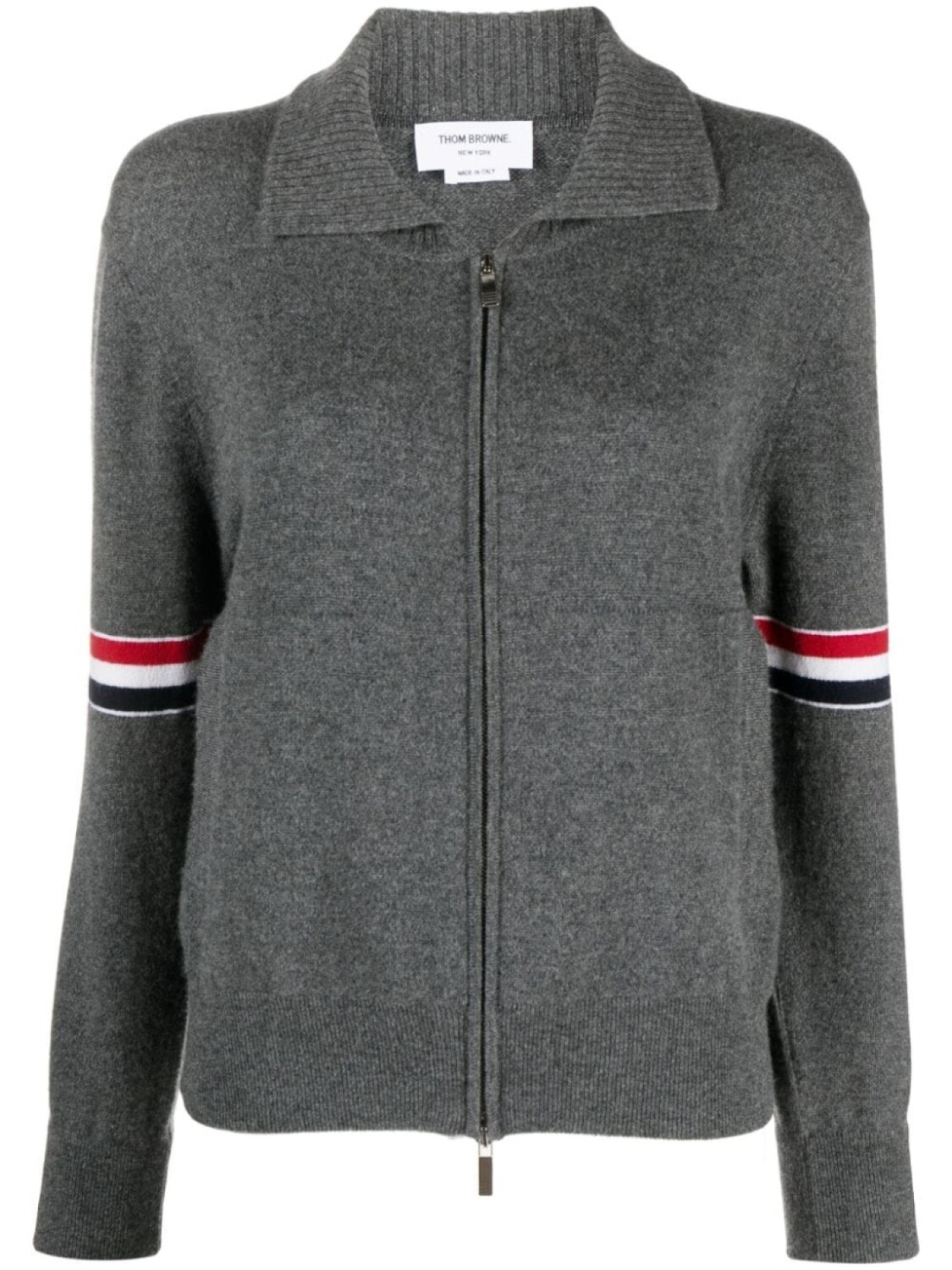 

Thom Browne кашемировый кардиган с полосками RWB, серый