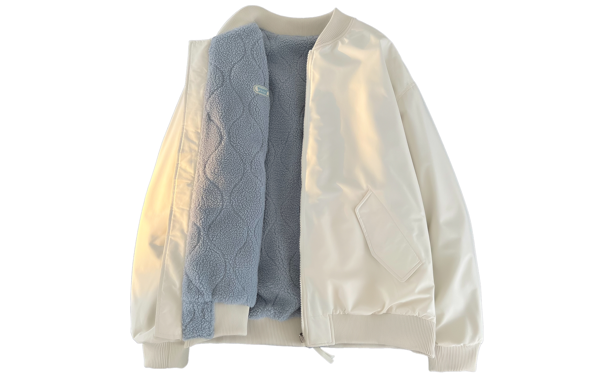 

WARRIOR Пуховик серии "Покоряющий ветер и волны" унисекс, Beige Apricot[Reversible Sherpa]