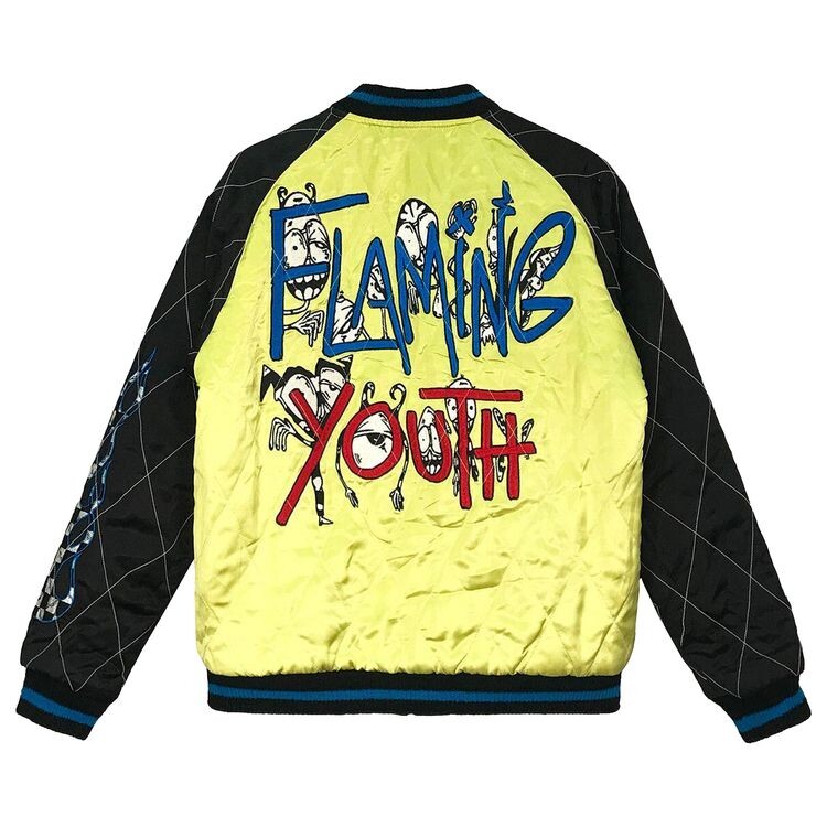 Куртка Chrome Hearts Matty Boy Flaming Youth Reversible Bomber Jacket Black/Yellow, разноцветный — фото 2