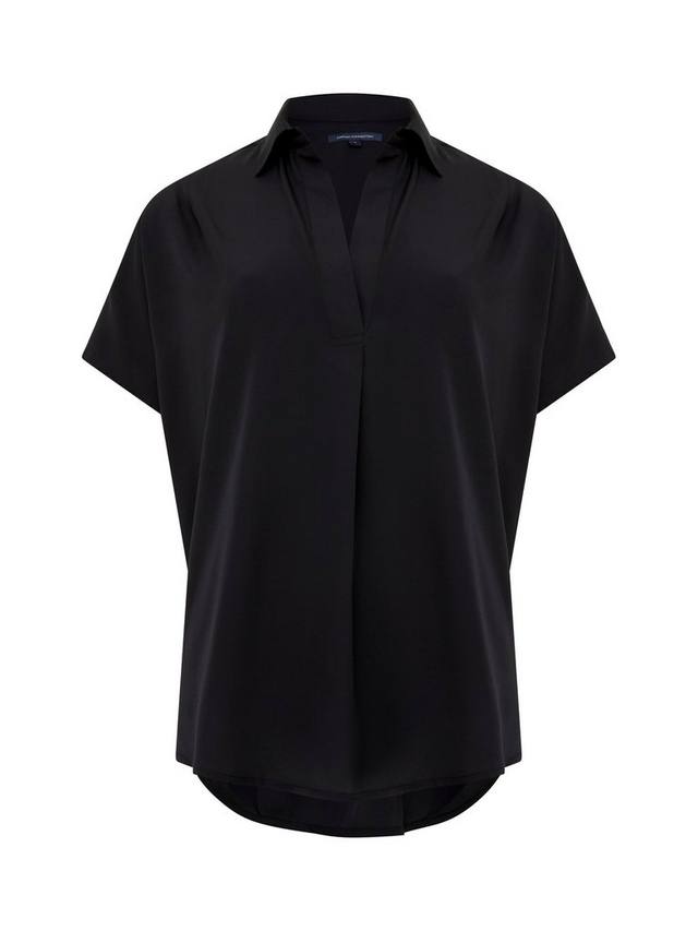 

Футболка-поло из переработанного крепа French Connection, Blackout