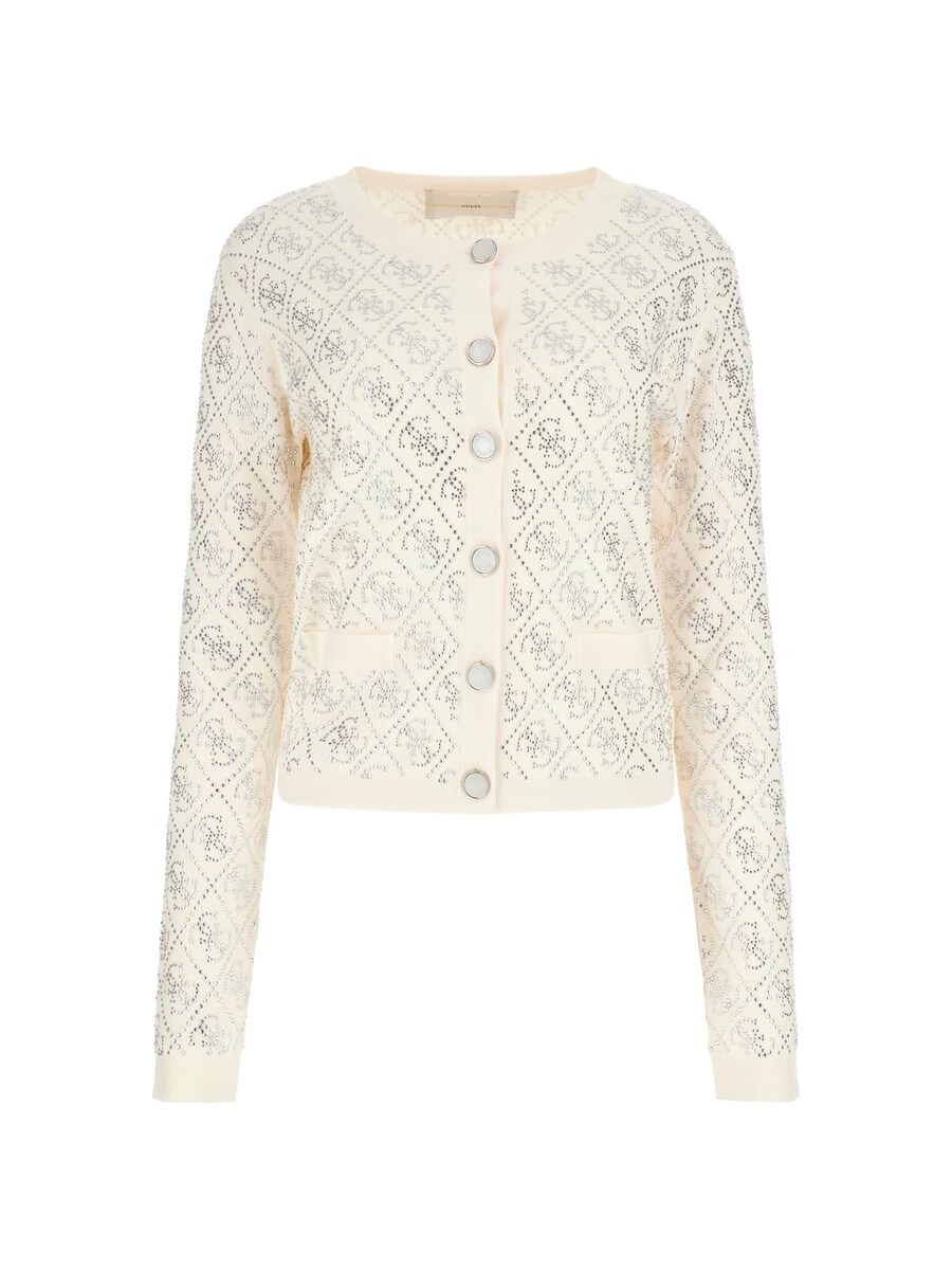 

Вязаный кардиган GUESS Knit Cardigan, белый