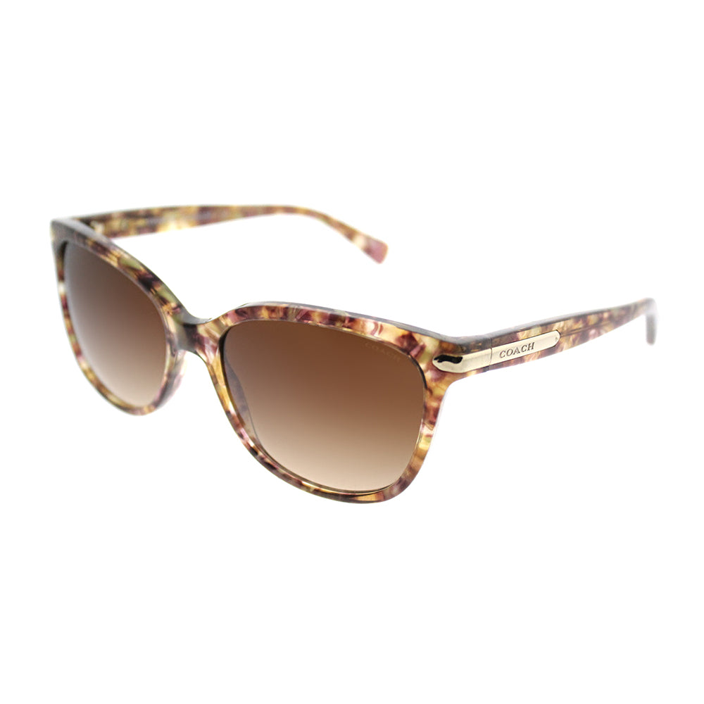 

Coach L19 HC 8132 528713 Женские солнцезащитные очки «кошачий глаз», цвет confetti light brown