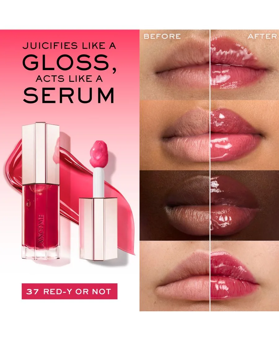 Lip Idôle JuicyTreat Lip Oil Gloss Lancôme, 37 красный-y or not — фото 3