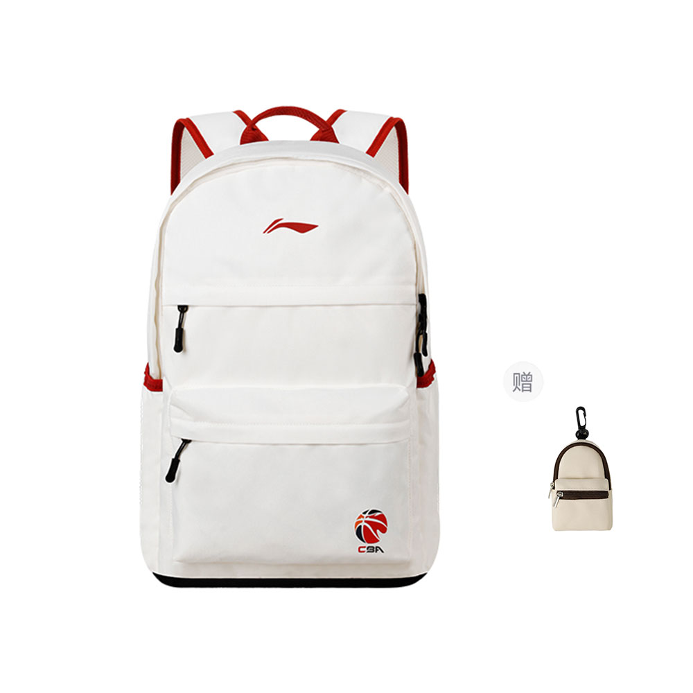 

Рюкзак LiNing из полиэстера, стандартный размер, унисекс, белый и красный