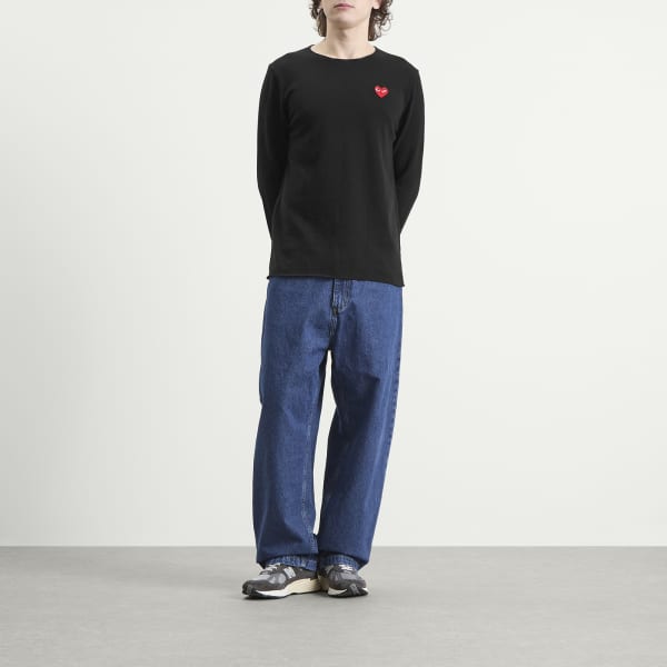 Свитер с красной эмблемой U, вязаный Comme Des Garçons Play, черный — фото 3