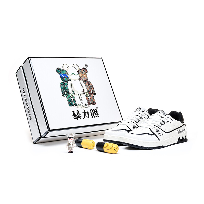 

Кроссовки Violent bears Skateboarding Shoes Unisex Low-top, белый/серый