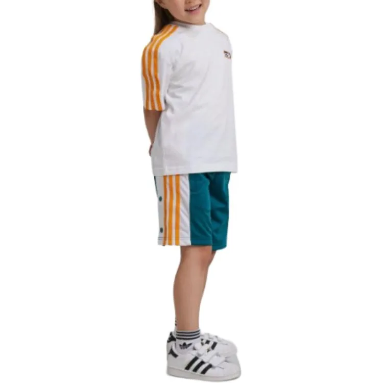 Adidas Originals Повседневный спортивный костюм white/ruins duck blue для детей 3-7 лет — фото 4