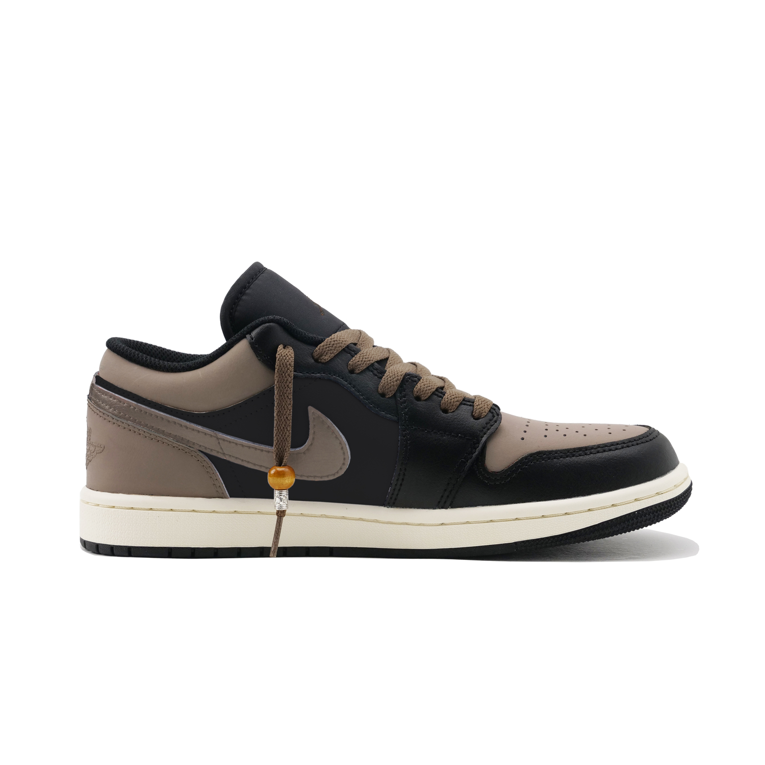 Jordan AJ1 устойчивые к истиранию низкие кроссовки Vintage Basketball Shoes Unisex Black Brown — фото 3