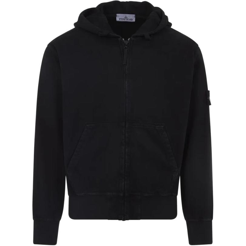 

STONE ISLAND Оверсайз худи на молнии, Black