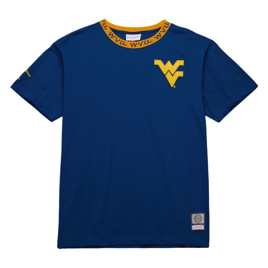 

Mitchell Ness Футболка Mitchell & Ness x NCAA West Virginia Mountaineers Jacquard Ringer мужская marine blue, Синий, Mitchell Ness Футболка Mitchell & Ness x NCAA West Virginia Mountaineers Jacquard Ringer мужская marine blue