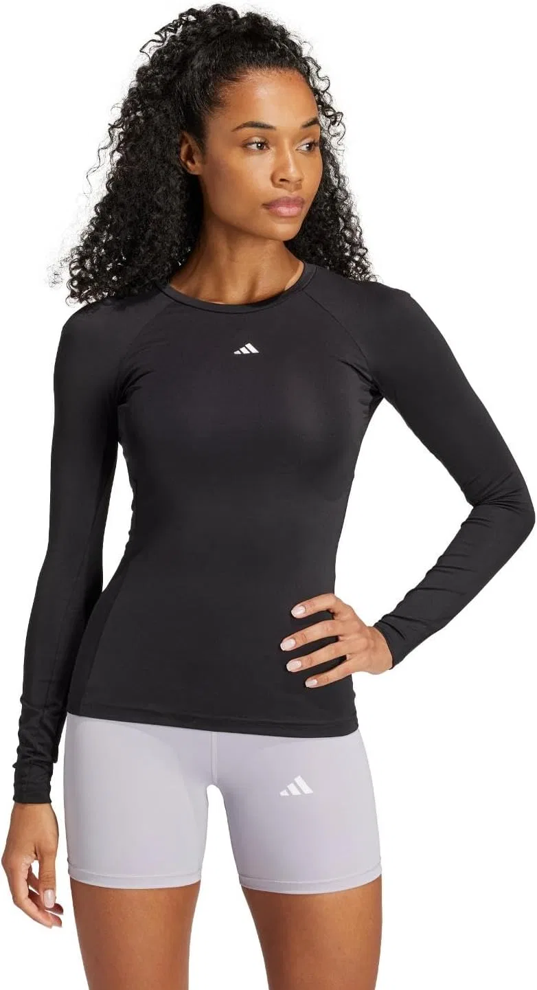 Женская футболка с длинным рукавом adidas Techfit, Black