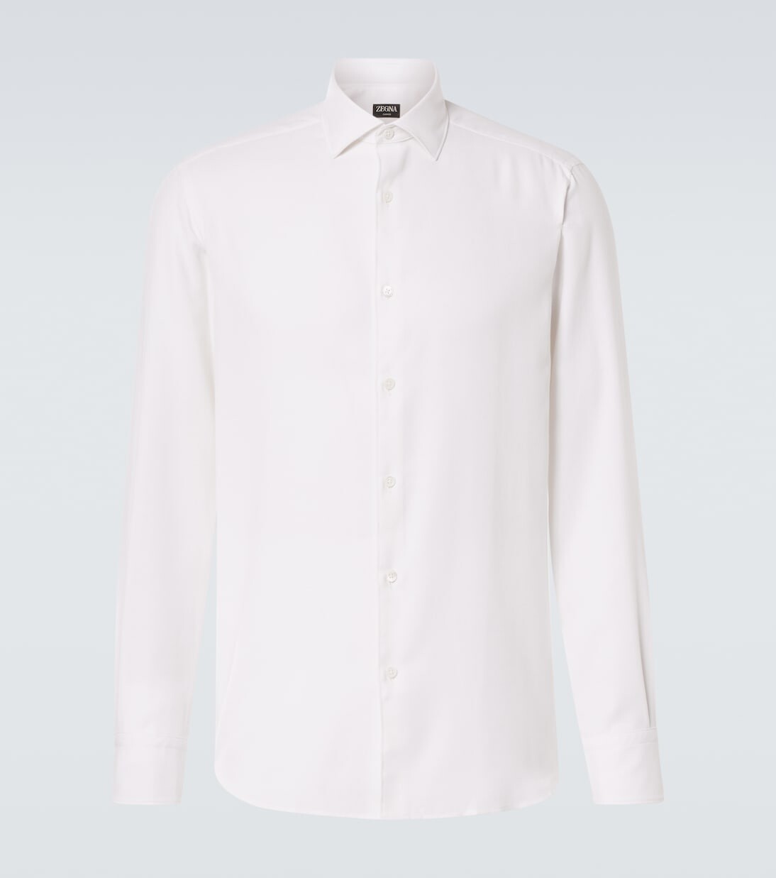 

Рубашка из хлопка и кашемира Cashco Zegna, цвет white solid