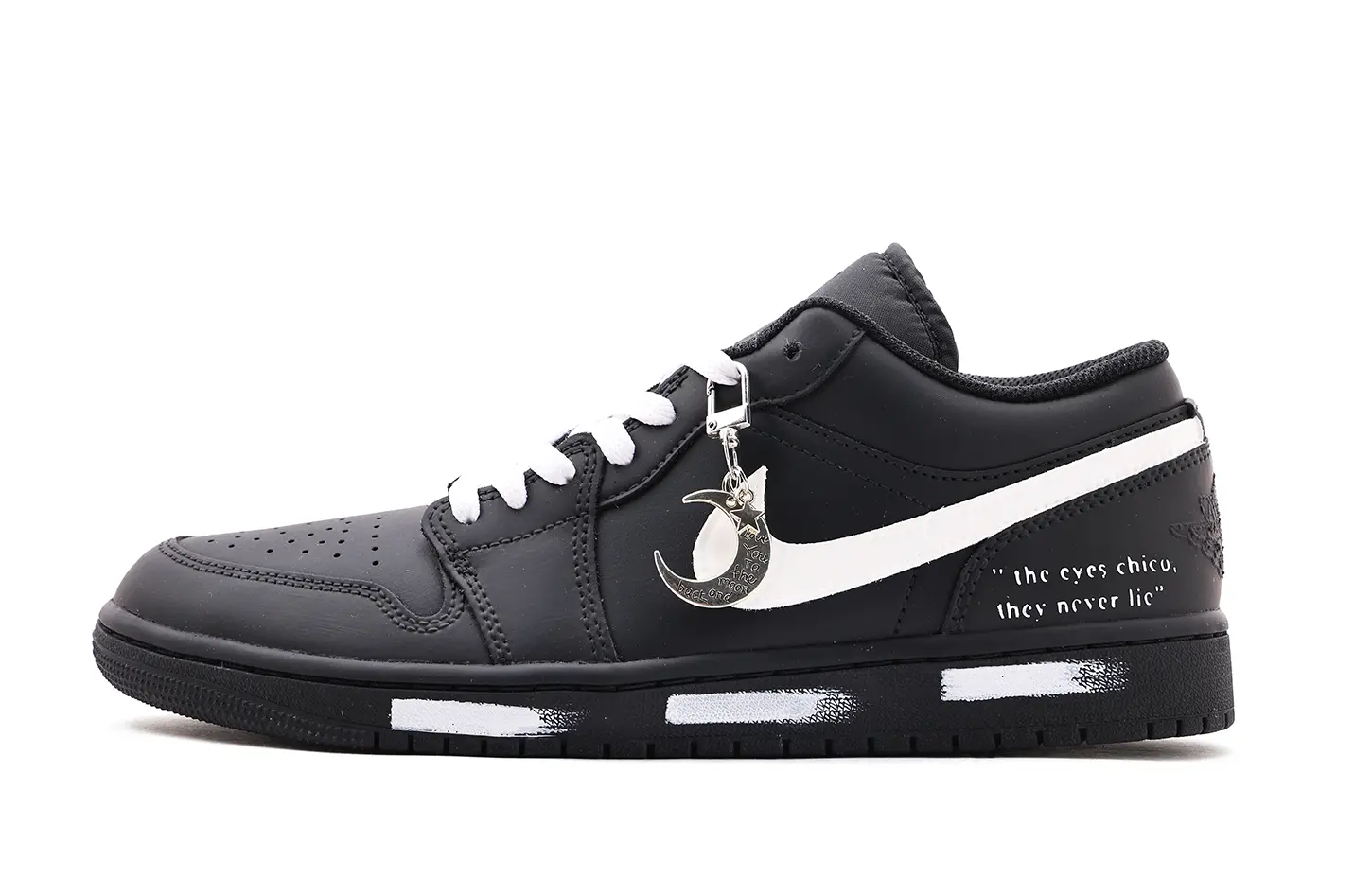 

Jordan Кроссовки баскетбольные низкие Unisex Air 1 Leather Cushioning, Wear Resistant Vintage черно-белые