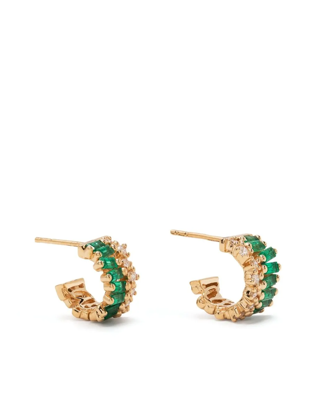 

Серьги Short Stack из желтого золота с изумрудами Suzanne Kalan, золотой