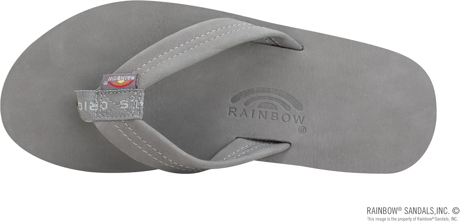 Мужские сандалии Rainbow из двухслойной кожи с поддержкой свода стопы Rainbow Sandals, Gray — фото 3