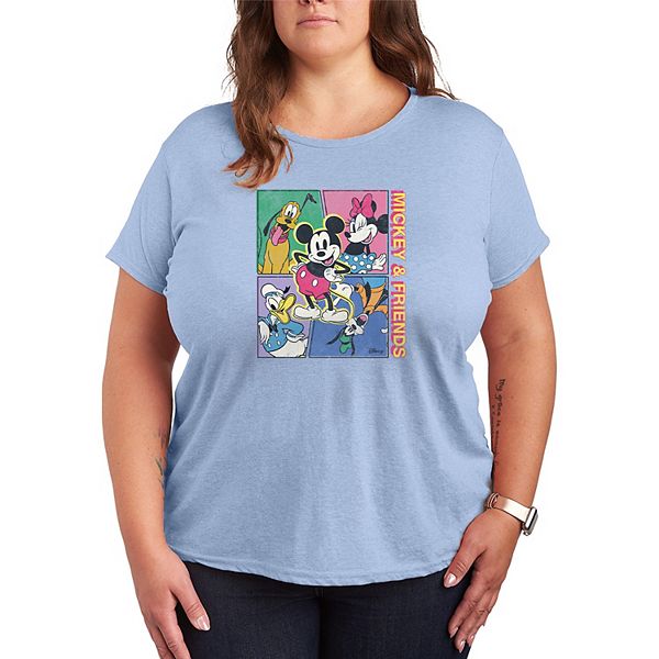 

Футболка Plus size Mickey Mouse & Friends retro grid graphic Disney, Heather Chambray Blue, Синий, Футболка Plus size Mickey Mouse & Friends retro grid graphic Disney, Heather Chambray Blue
