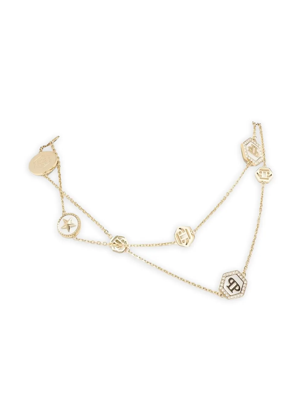 

Колье с подвеской Skull Philipp Plein, золотистый