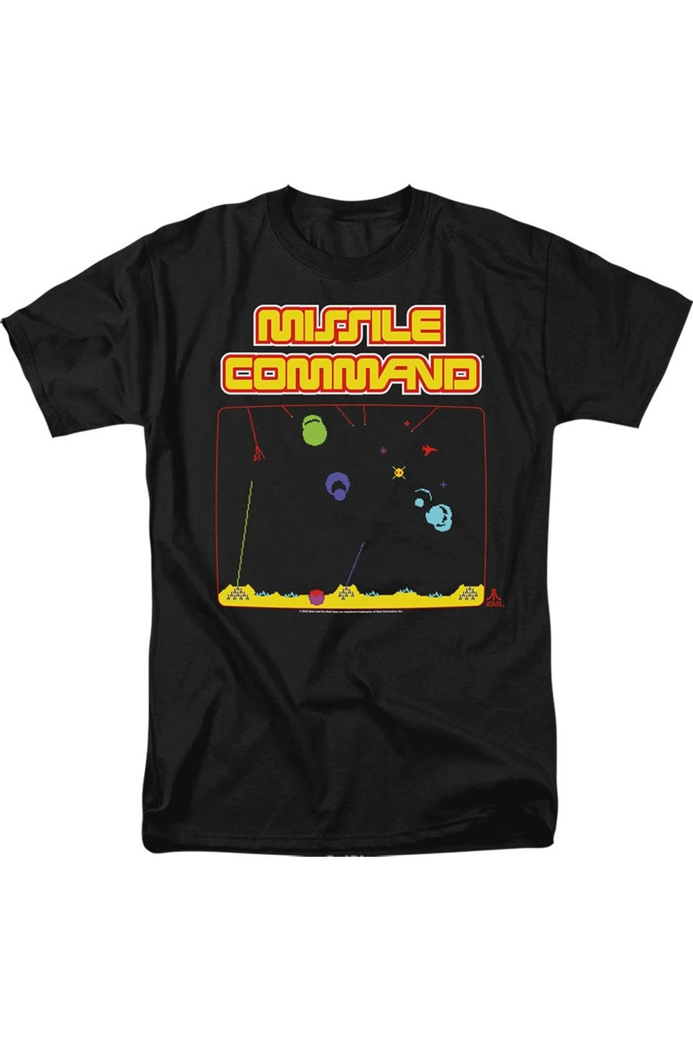 

Футболка Atari Missle Screen с коротким рукавом для взрослых Gildan, черный