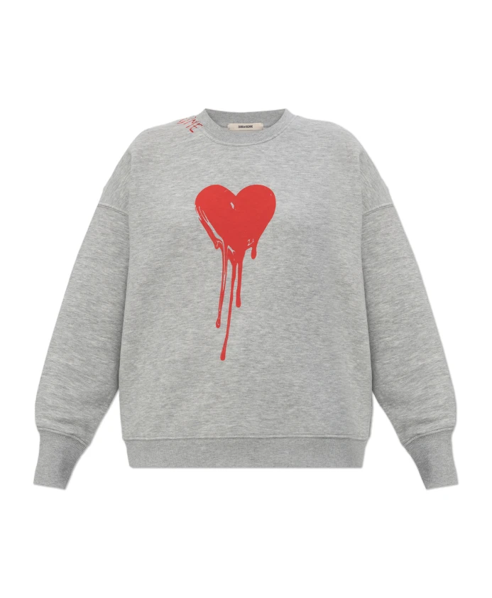 

Толстовка с надписью «Оскар» Zadig & Voltaire, серый