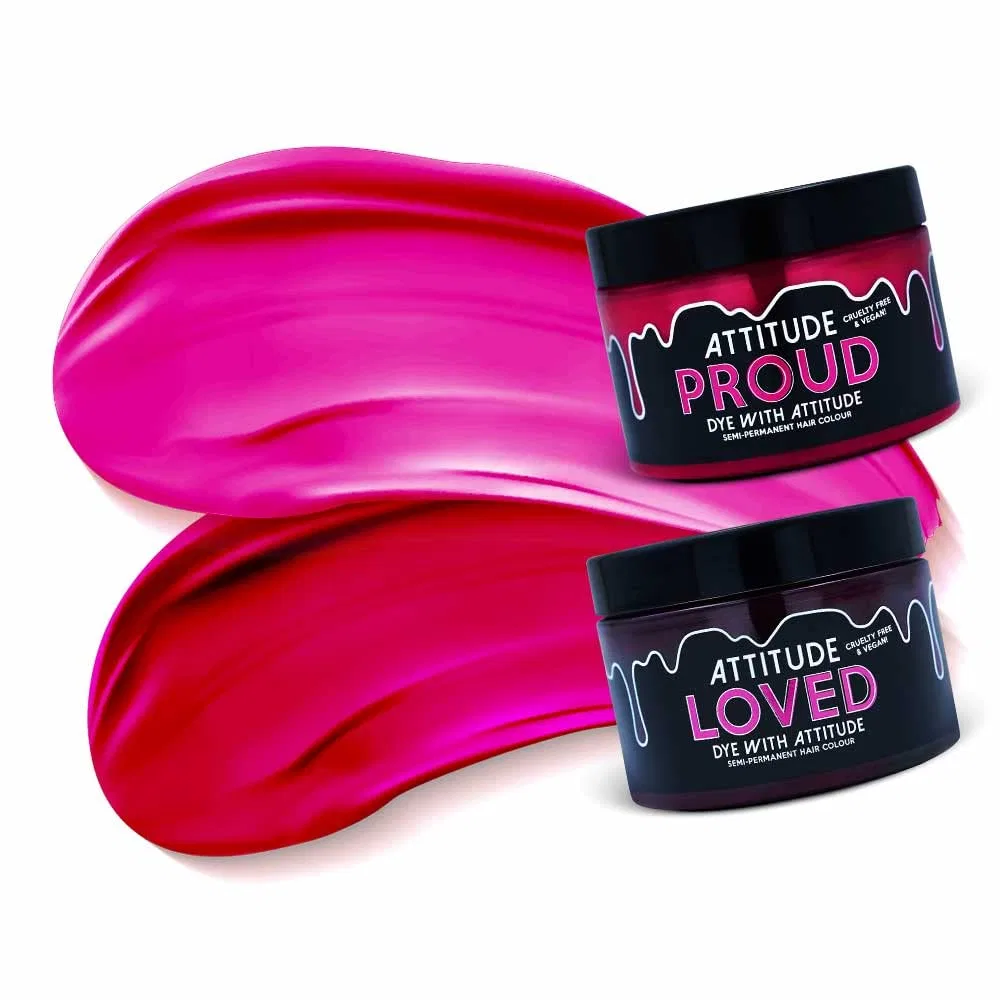 Набор полуперманентной розовой краски для волос «Pretty in Pink Duo» от Attitude Attitude Holland