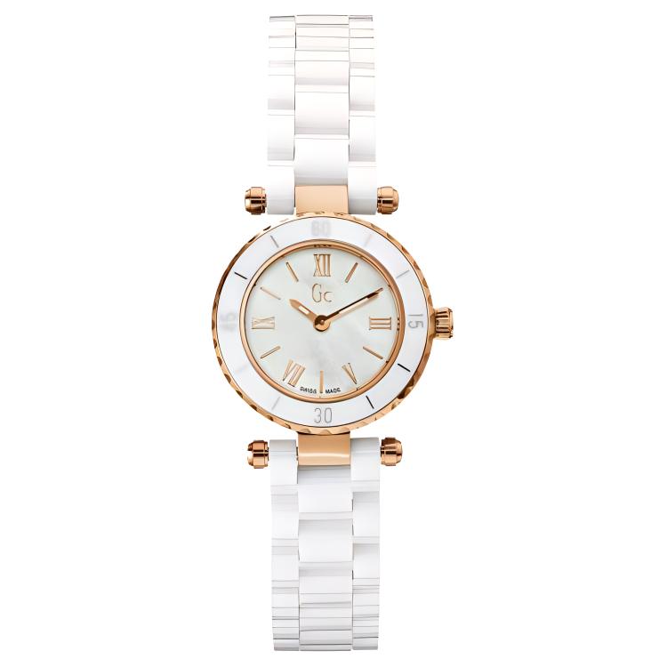 

GUESS Часы Wrist Watch Quartz Movement Ceramic Strap 28mm White Dial Women's Watch, White Dial