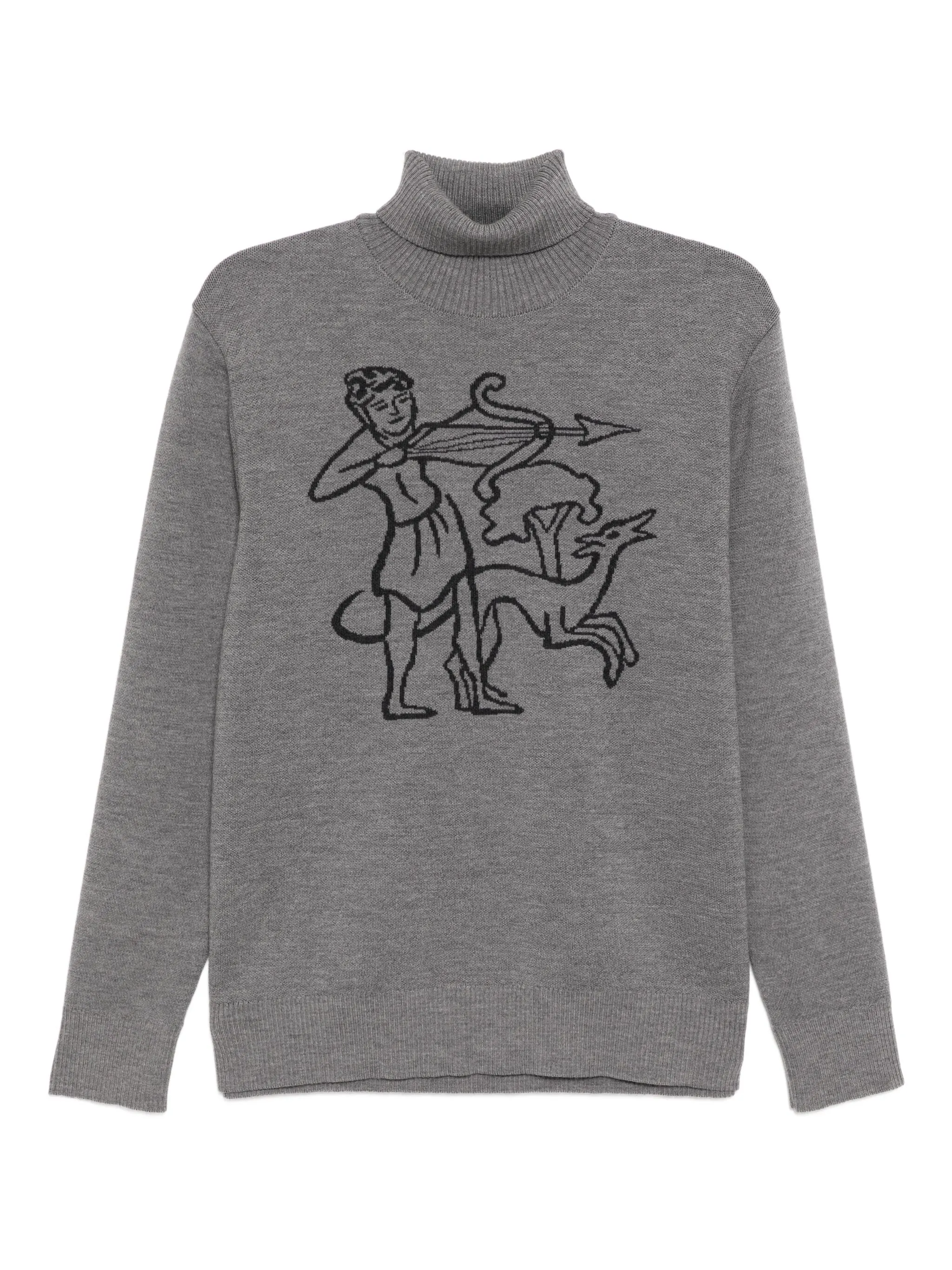 

Свитер в рубчик с высоким воротником Chateau Orlando, серый