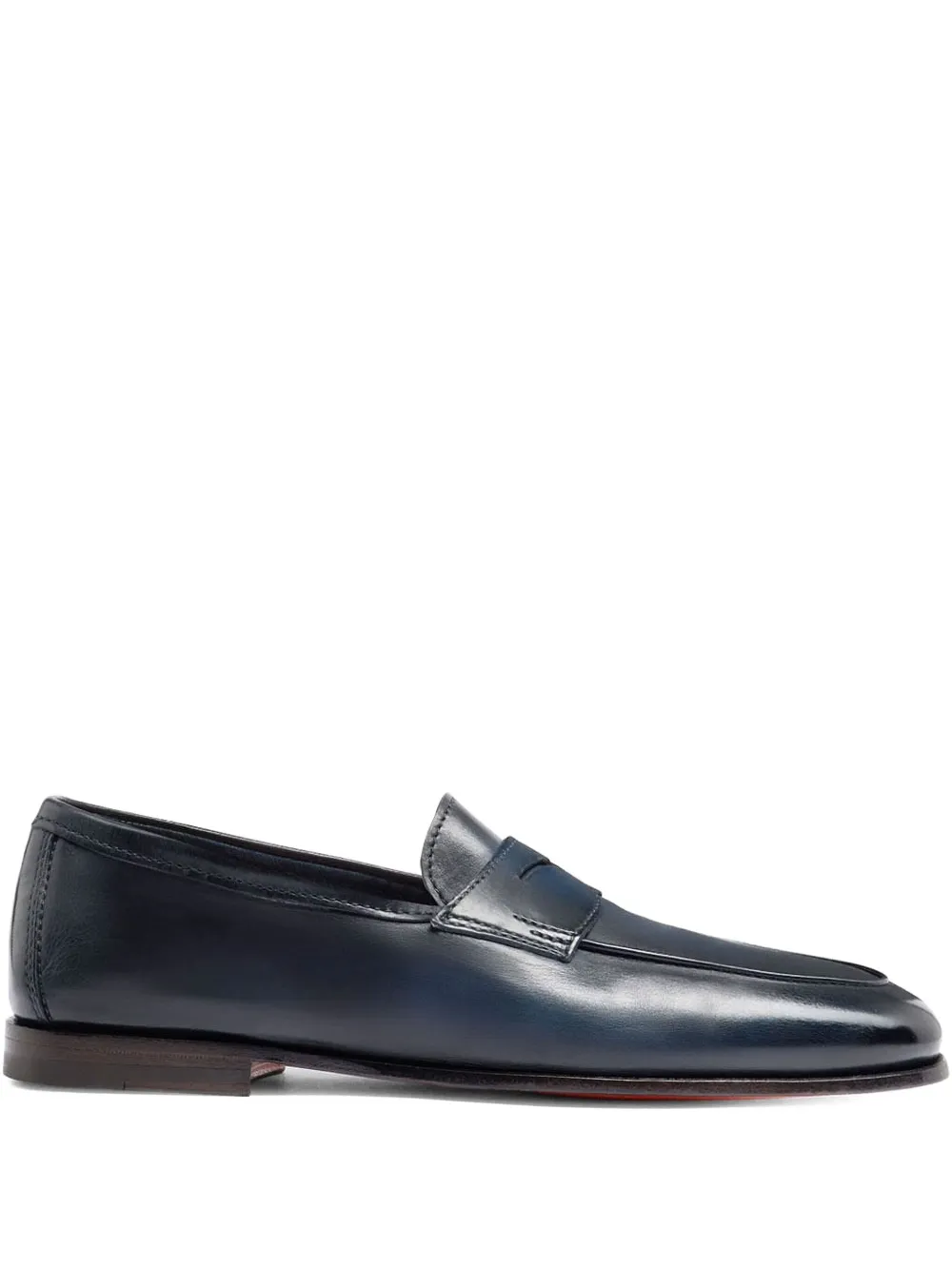 

Пенни кожаные мокасины Santoni, синий