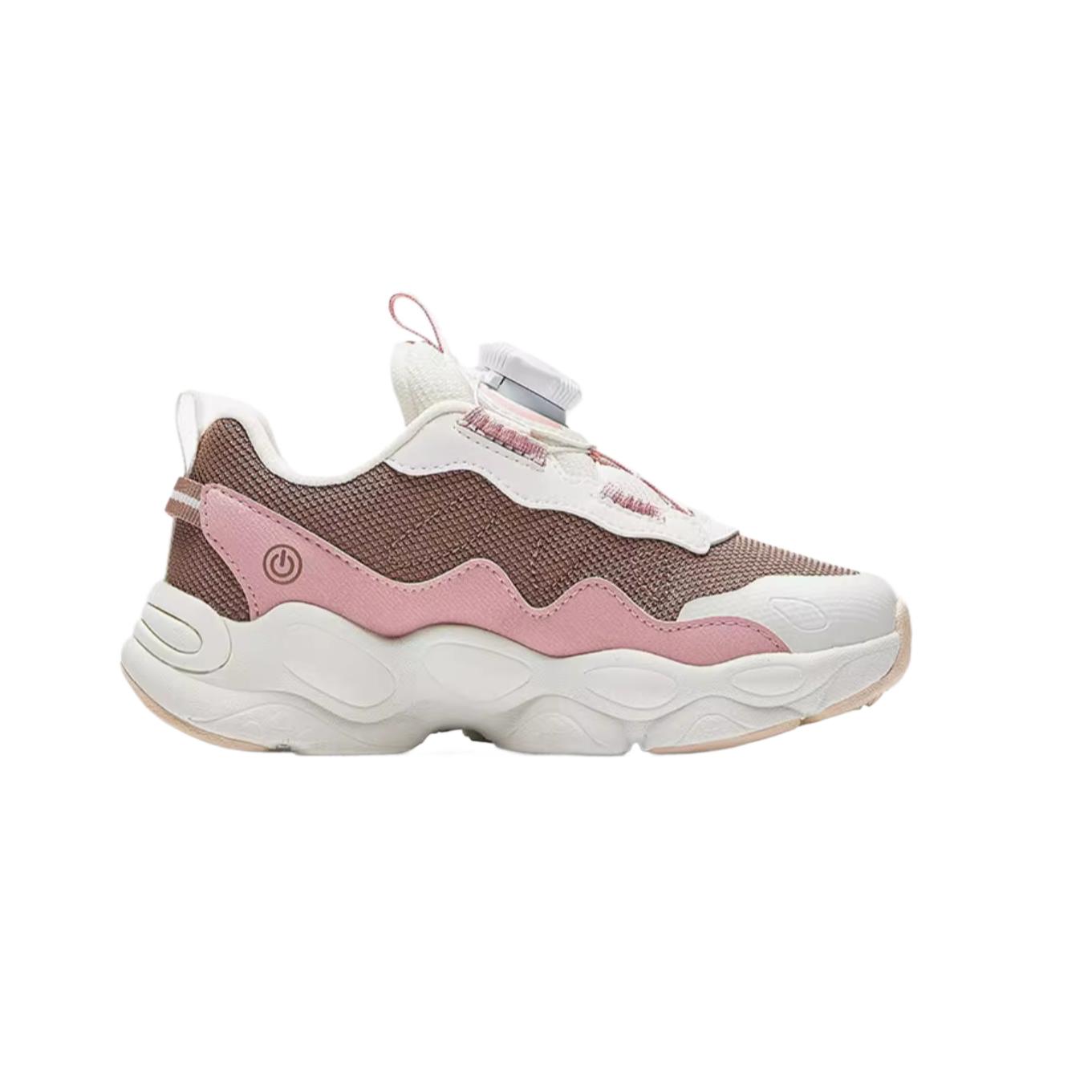 Antakids Противоскользящие износостойкие низкие повседневные туфли brown white pink kids — фото 2