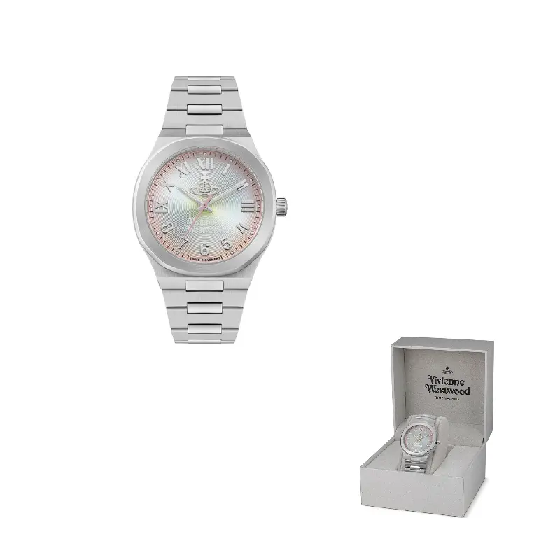 

Vivienne Westwood Наручные часы кварцевый механизм браслет из нержавеющей стали 37.5мм серебристый циферблат unisex