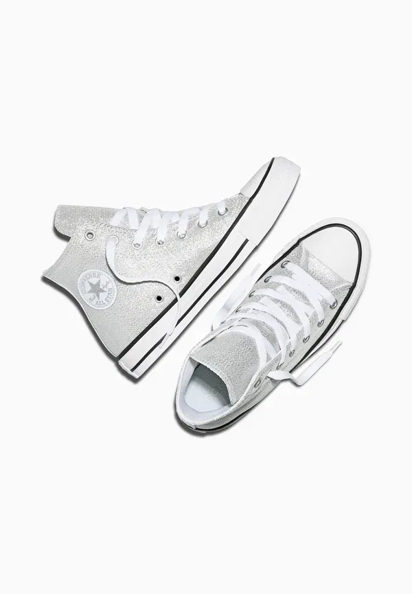 Кроссовки высокие Converse Chuck Taylor All Star Shine High Top Trainers, светло-серый белый черный — фото 3