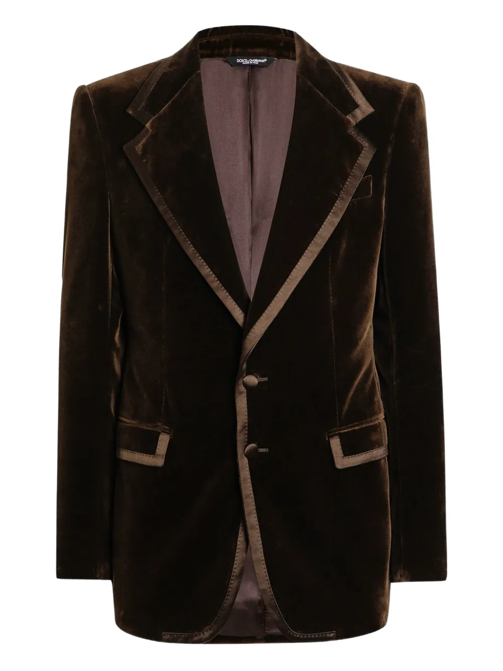 

Однобортный пиджак DOLCE & GABBANA, коричневый