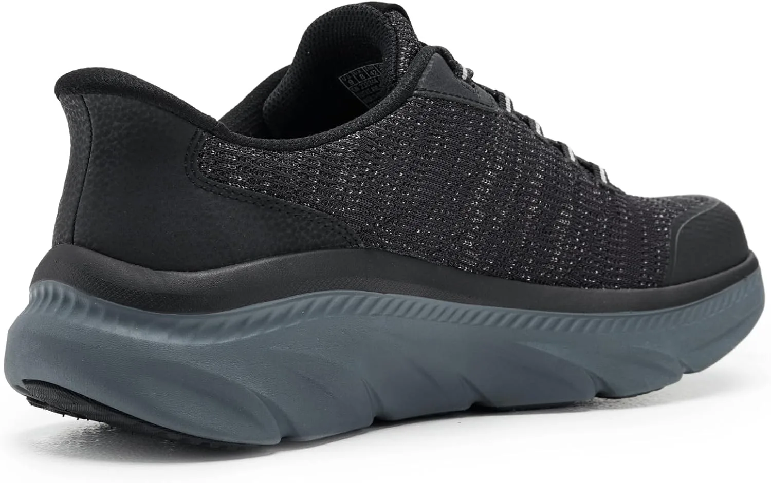 Мужские кроссовки Skechers D'lux Walker 3.0 Drevven Hands Free Slip-in, черный/темно-серый — фото 3