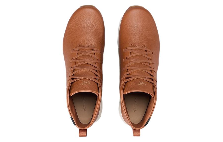 Arcteryx Solano LTHR амортизирующие нескользящие кроссовки Mid top Casual Unisex коричневый серый — фото 3