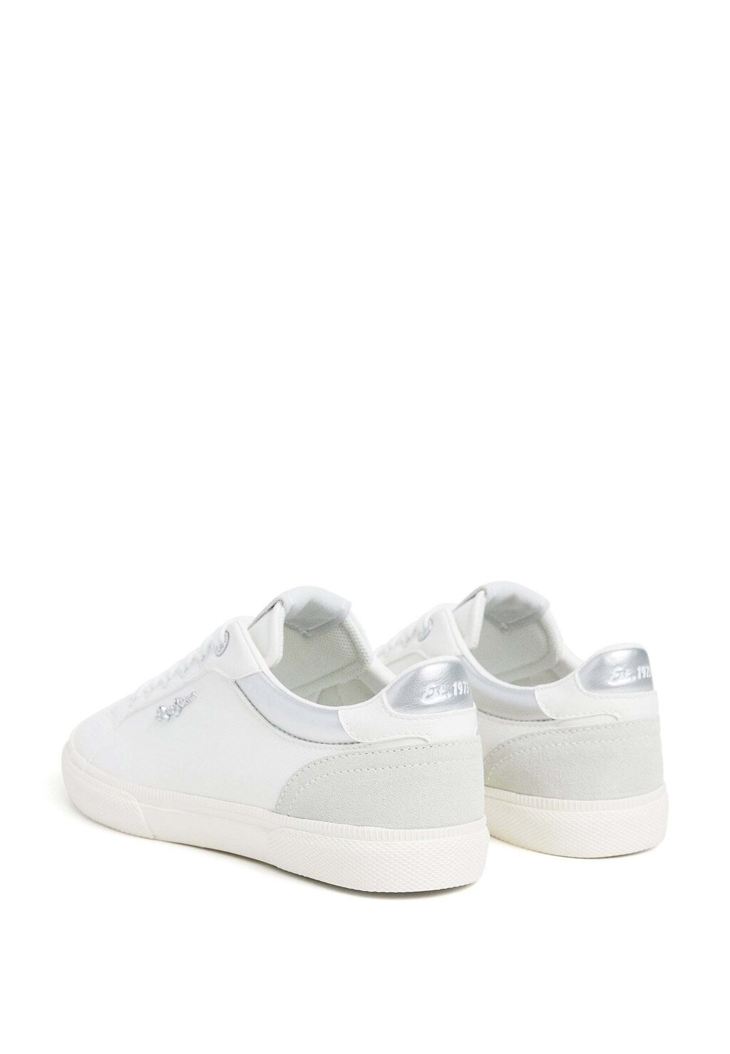 Кроссовки на шнуровке LACE-UPS KENTON COURT W Pepe Jeans, серебристого цвета — фото 3